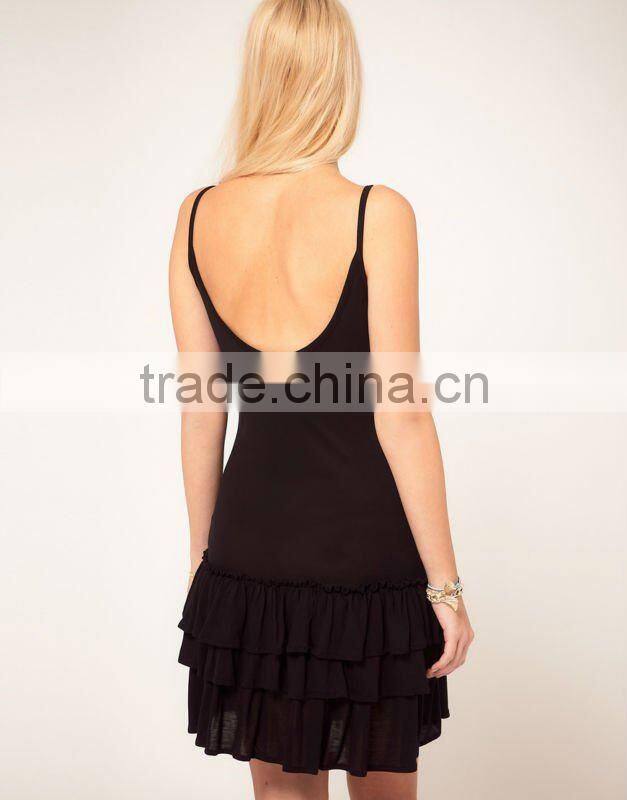 OEM lovely fashion trends summer dresses plain girls' pleated dress