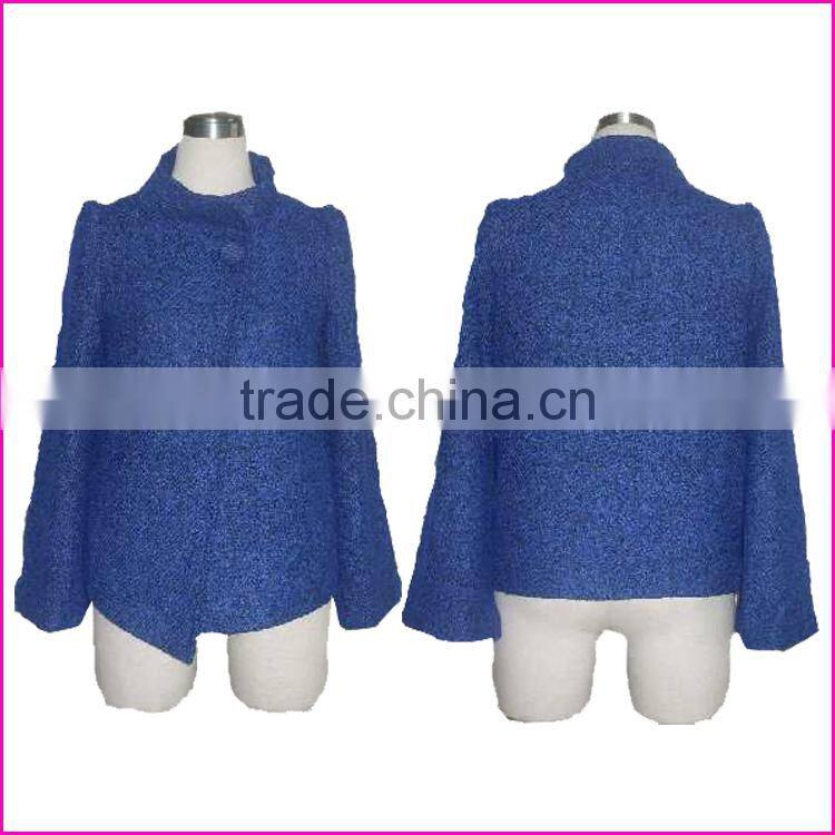 OEM service 2014 fashion design New designer 100% woolen women jacket