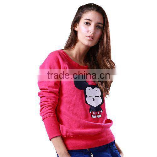 Women Round Collar Pullover Hoodies