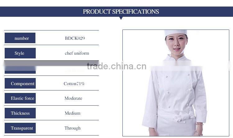 OEM Stander Collar White / Black Unisex Classic Chef Coat