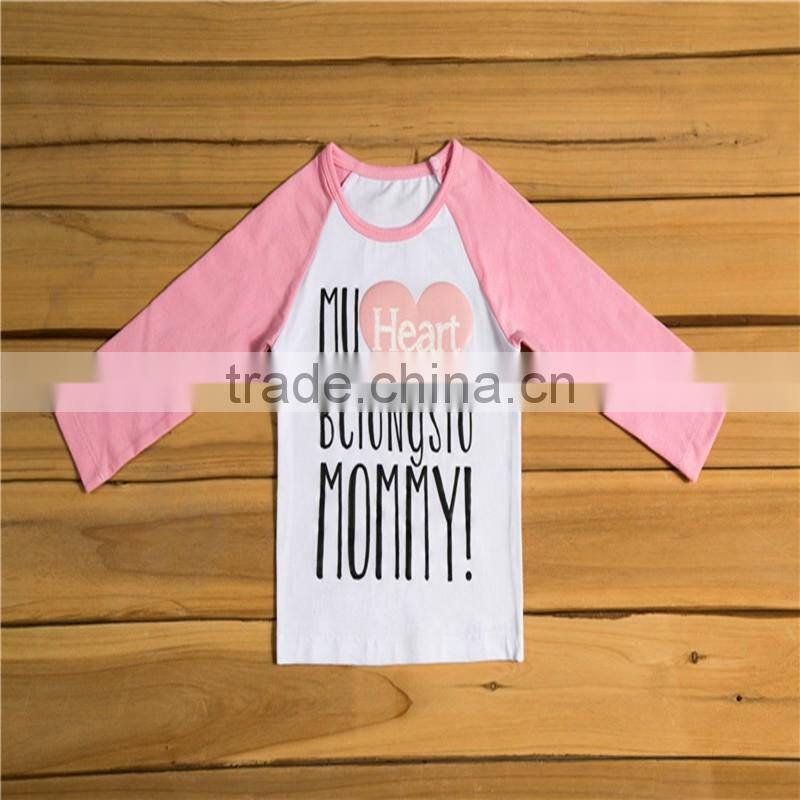 Wholesale Baby Girl Icing Comfort Colors Printing Designs Tops Boutique Kids Long Sleeve T-Shirt