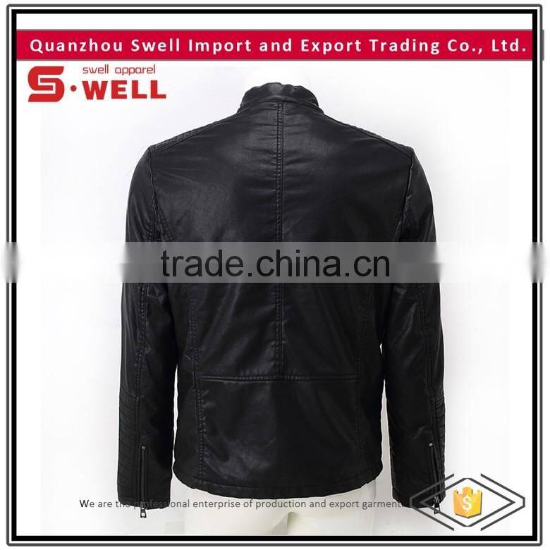 2016 wholesale custom cheap pu fashion motorcycle jacket men