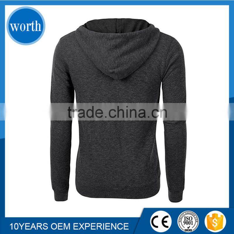 2017 Blank Men Hoodie Long with OEM Custom Service from China supplier