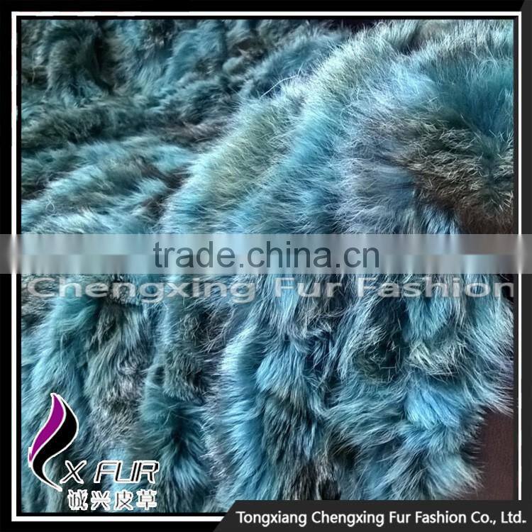 CX-D-87 Home Decora Patchwork Fox Fur Throw Fur Blanket