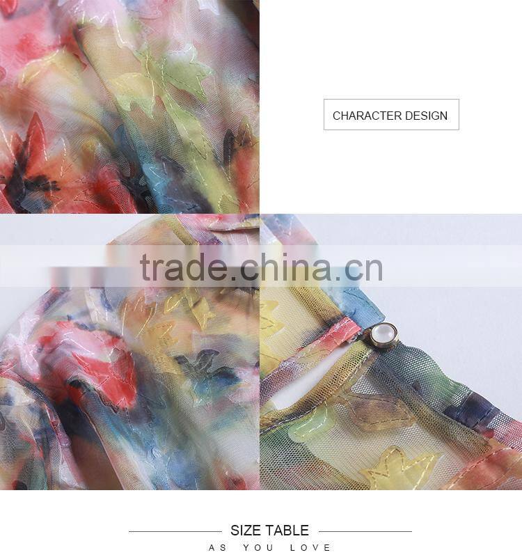 Hot sale summer new applique printed tops