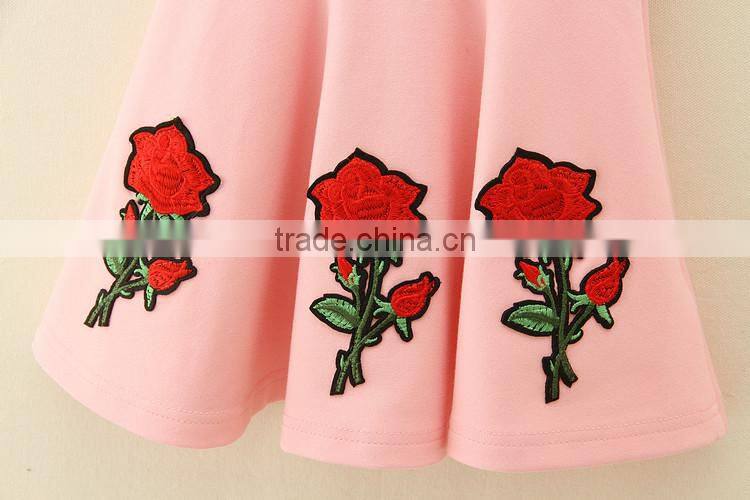 2017 new design spring summer kids outfit wholesale children dress baby girls cute cheap Kid Clothes