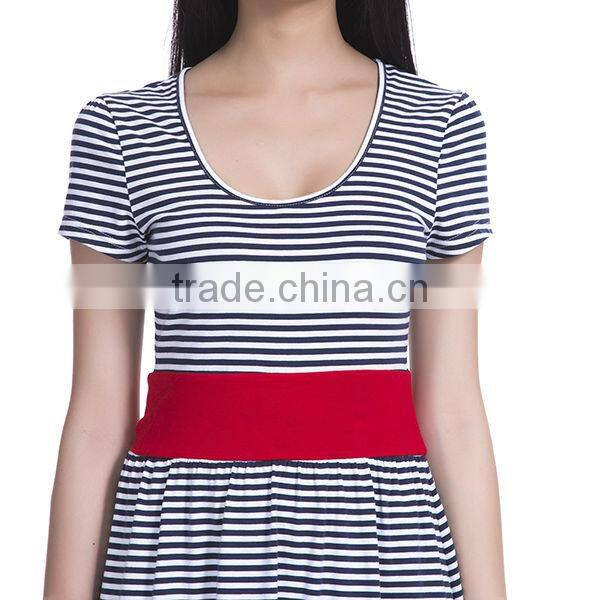 latest dress designs photos fashion 2017 long stripe dress