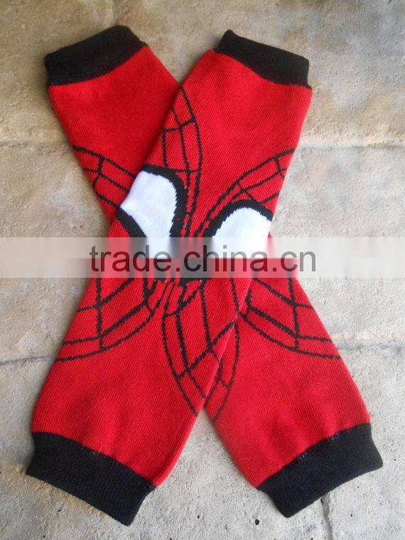 wholesale red legging football pattern 100% cotton baby leg warmers