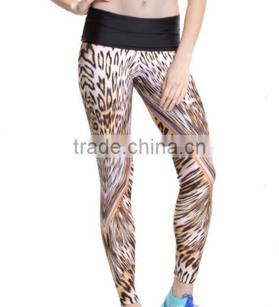 Fashionable Custom Sportswear Colorful Women Wholesale Sublimation Leopard Print Yoga Pants Legging