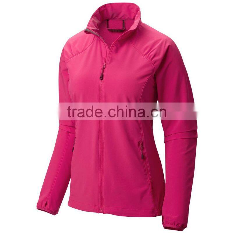 custom colors warm hiking softshell jacket women