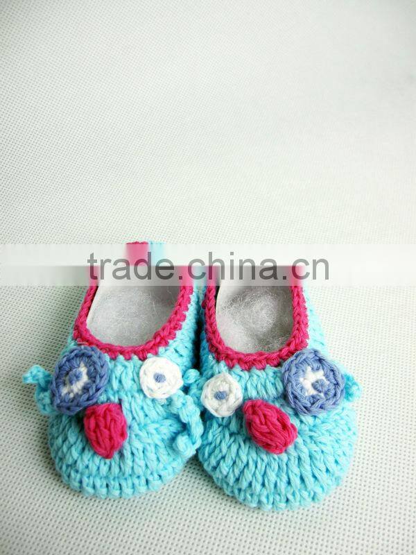 Lovely cotton hand made baby shoes
