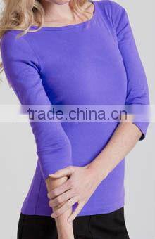 Ladies slim-fitting knit tee RO07