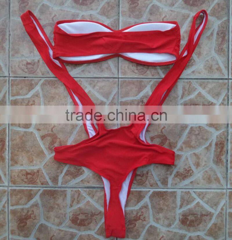 M895 dingyang fashion sexy bandage hollow one piece bikini swimwear
