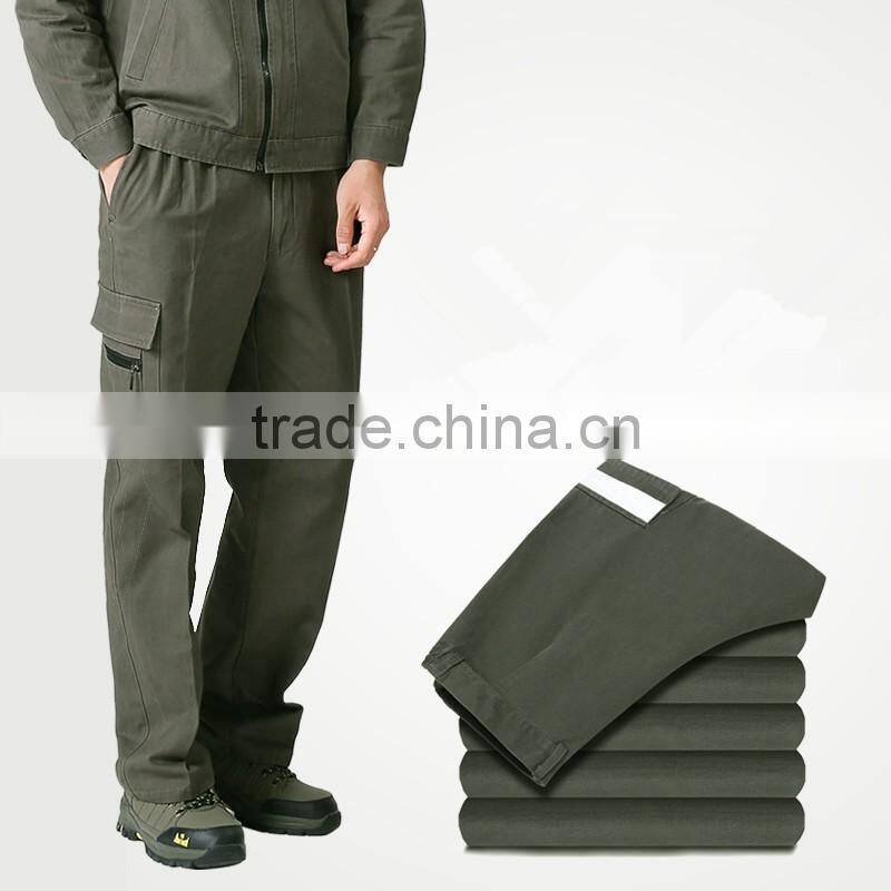 Juqian 2016 worker's garment green nylon breathable cheap multi pocket work pant