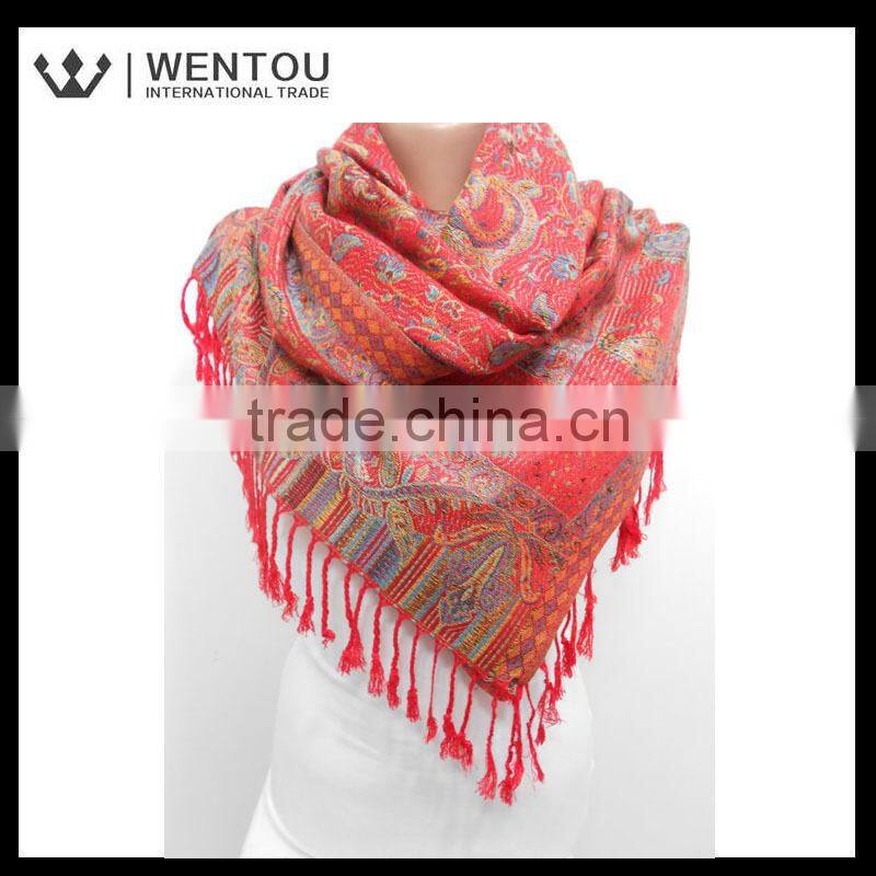 Oversized Soft Red Pashmina Scarf
