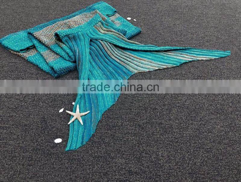 Wool sofa warm mermaid tail blanket 2017 new adult and kids sofa bed throw blankets
