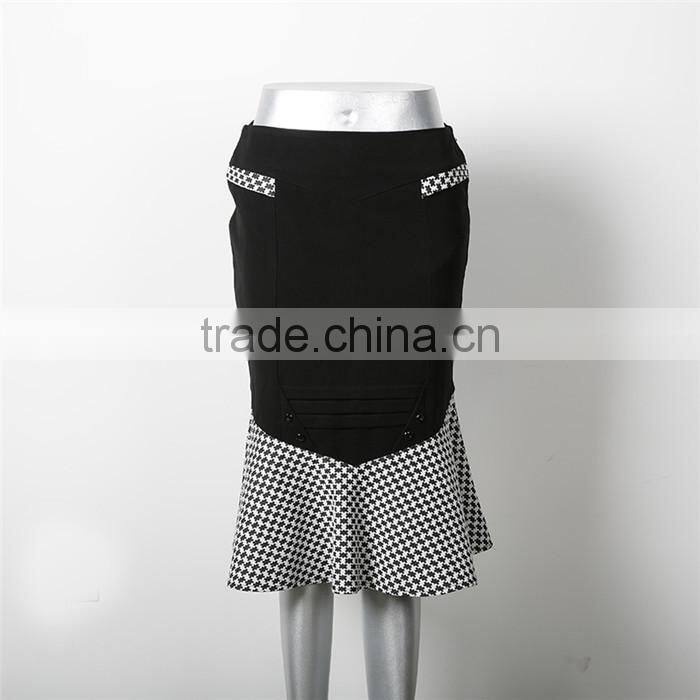 Latest fashion new arrival fishtail denim skirt pattern