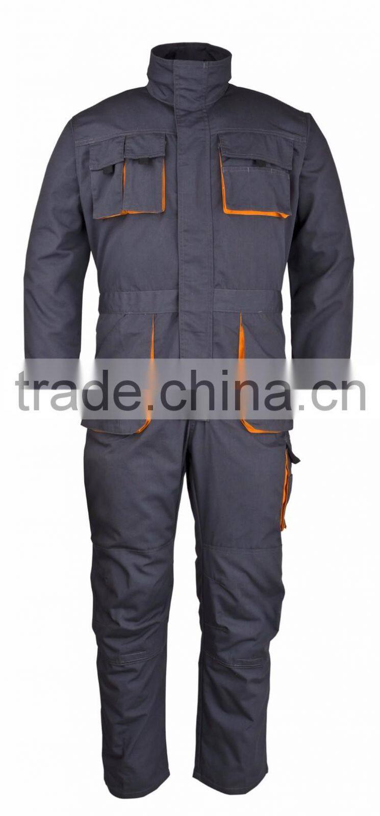 OEM wholesale men workwear coverall with polycotton twill