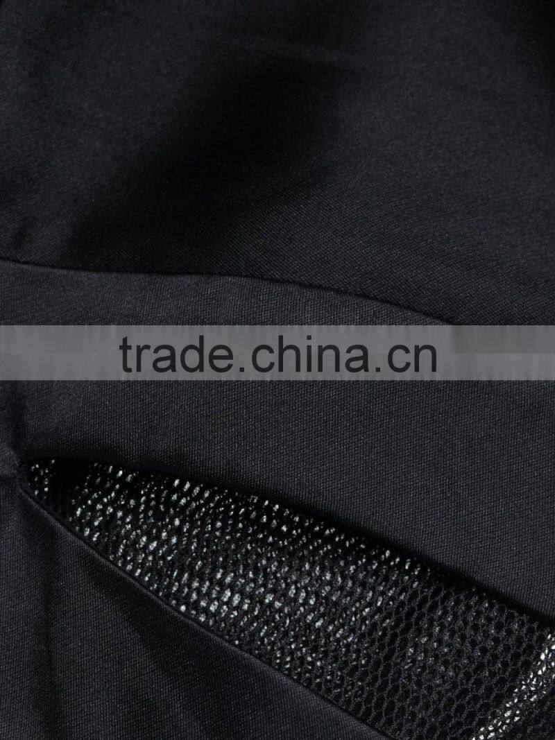 Ladies black sleeveless false two pieces combined formal dress