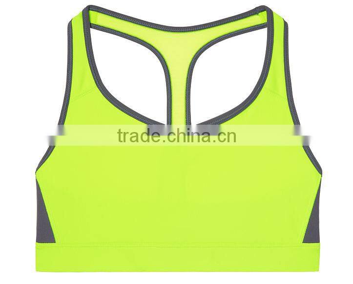 Dri fit women racerback sports bra gym sports wear spandex crop top 2016
