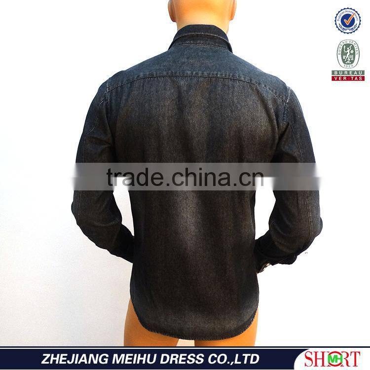 denim shirt whole sale stitching man shirt