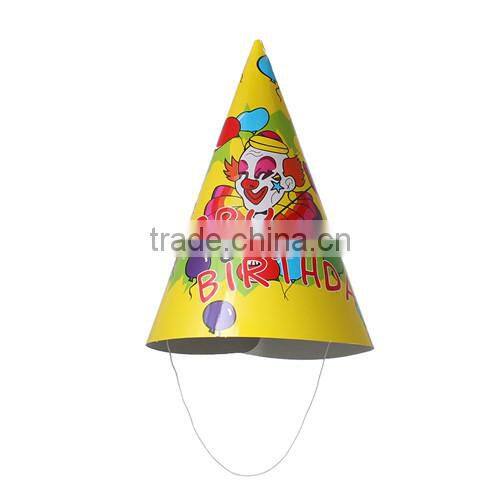 Christmas Cone At Random Clown Pattern Paper Birthday Party Cap Hat