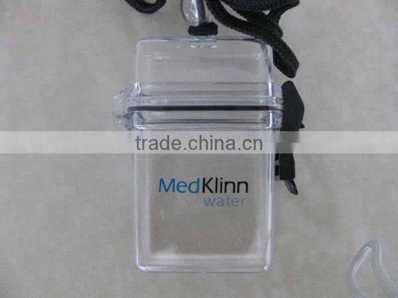 Beach waterproof pot/waterproof case for cell phone/mini waterproof container