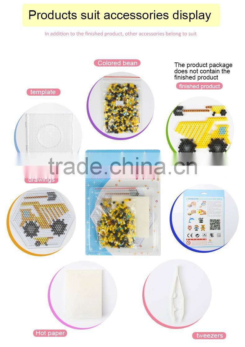 Diyfashion 5mm mini hama perler beads set with pegboard iron paper and twezzer fuse beads toys for kids 18017