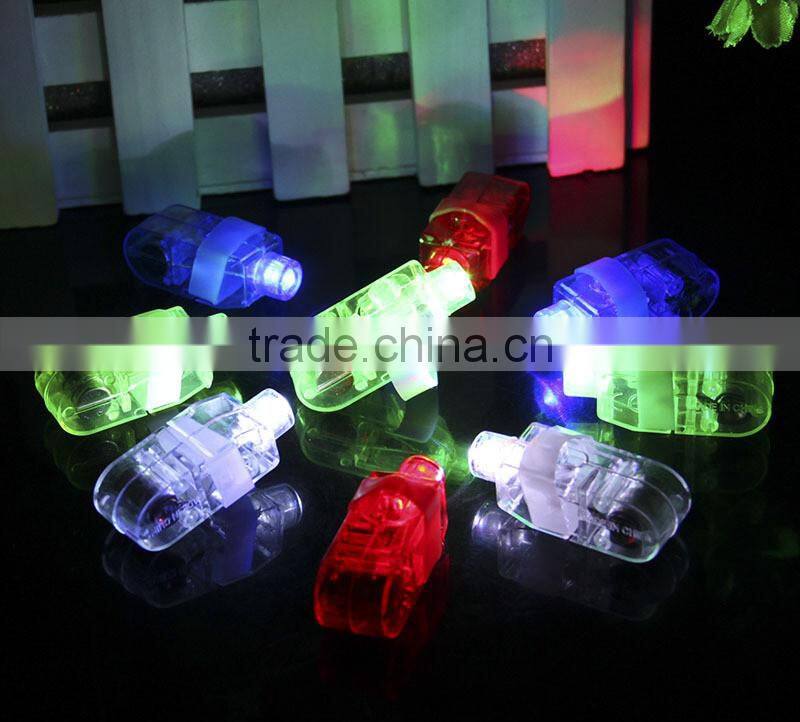 Hot sale cheap led flashlight finger light Peacock Finger Ring party favor