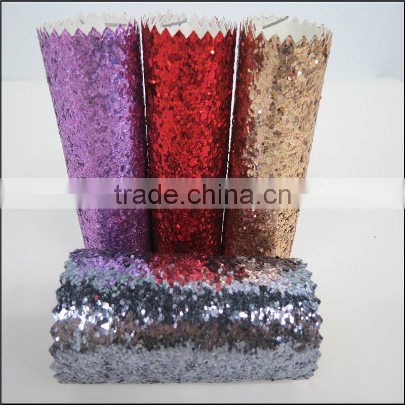 OEM ODM accepted shiny top sell chunky glitter fabric