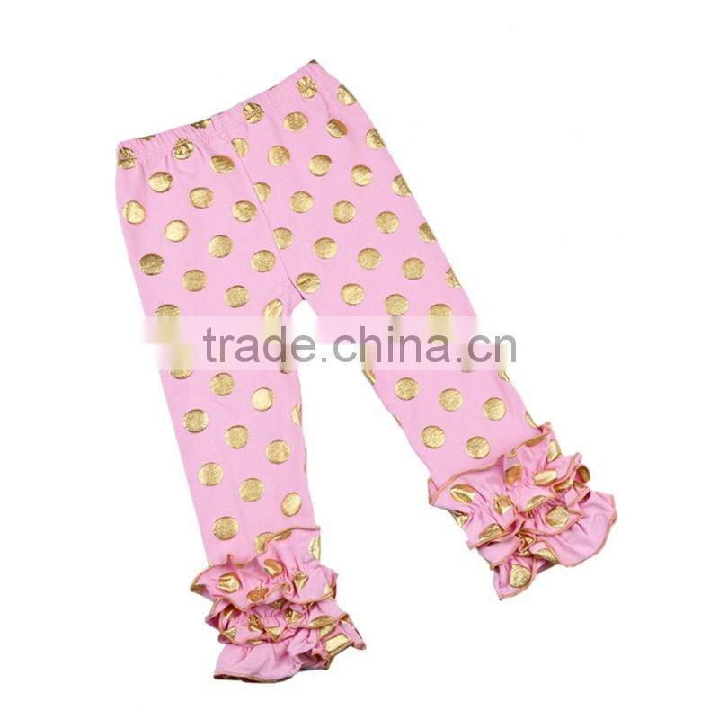 Polka dot baby pants icing leggings toddler girl pants factory price