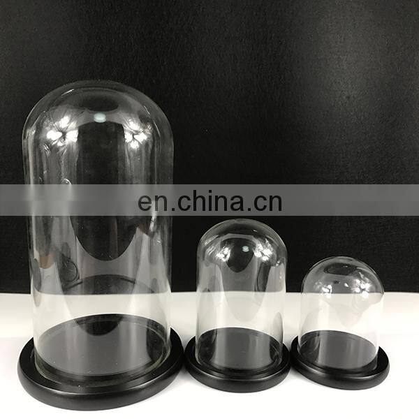 Top Quality Borosilicate Material Glass Shield with Base, Glass Dome Jar