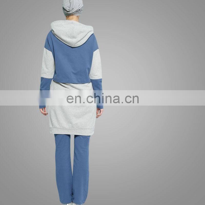 Women Spring Suits 2017 Islamic Clothing Female Sportsuit Plus Size Muslim Two Pcs Sets New Hoodies Ladies Velour Tracksuit Set