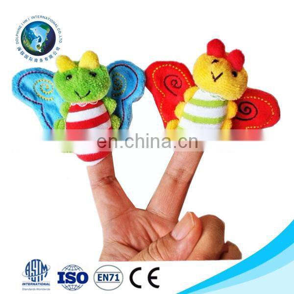 Educational baby toy doll finger puppet fashion cheap custom soft plush finger puppet and story