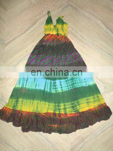 COTTON TIE DYE LADIES DRESS PACK OF 50 PCS