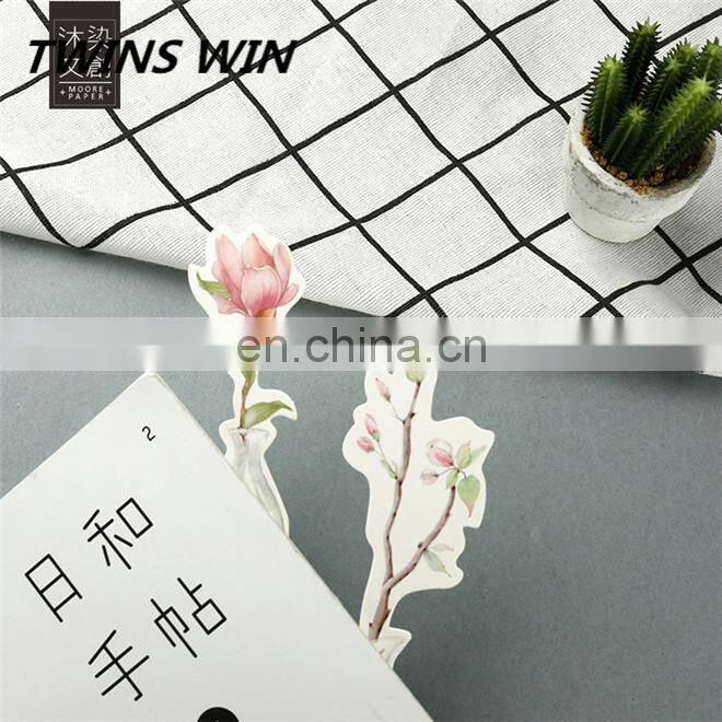yiwu 2018 new school office supplies stationery products wholesale Beautiful standard size vintage paper flower shaped bookmark