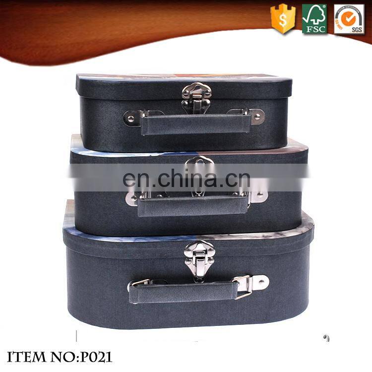 Cardboard Storage Suitcase with Distinct Pattern