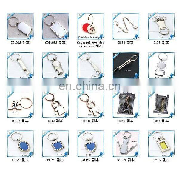 blank metal & wooden keychain