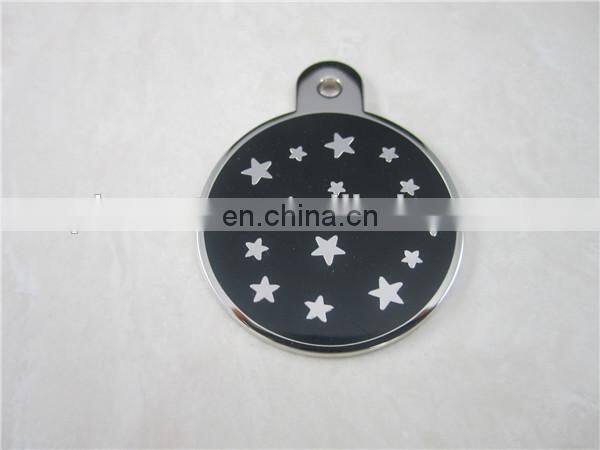 Bone shape metal diamond dog tag /dog name tag