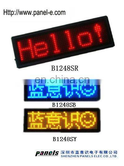 China Supplier Hot Led mini name plate badge B1248TAR led tag