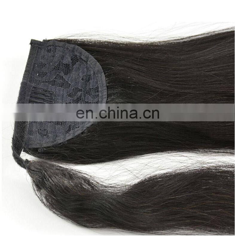 Professional Excellent Quality Brazilian Curly Afro Kinky Straight Hair Drawstring Ponytail For Black Women