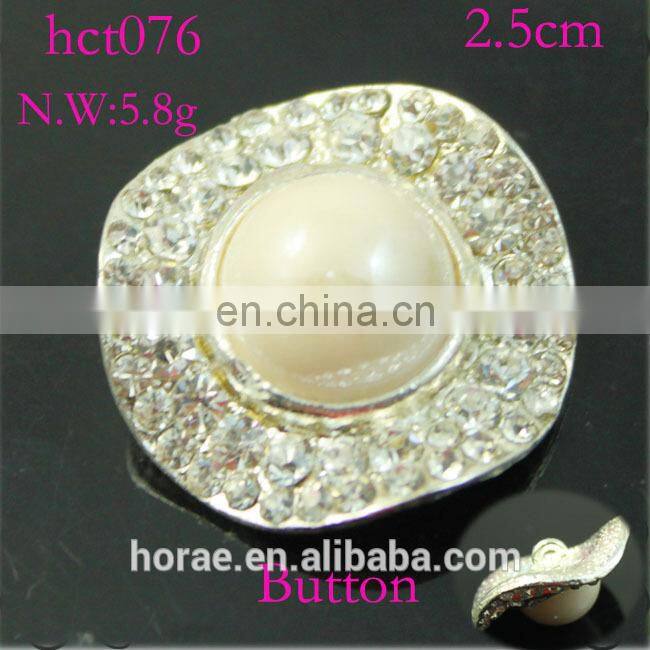 factory supply 2.1cm round shape crystal button,crystal rhinestone button