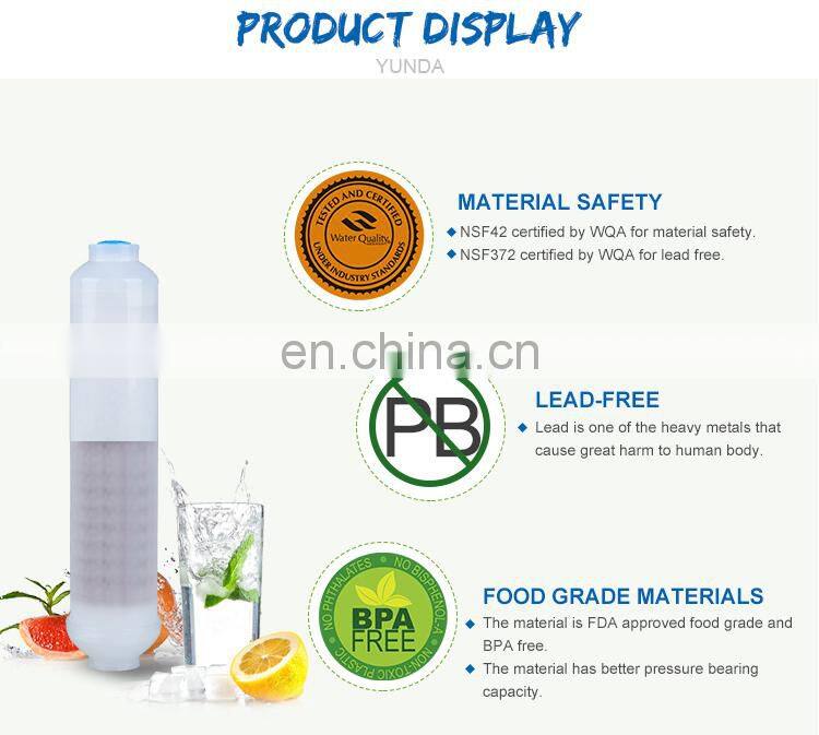 household ceramic water filter in line cartridge filter alkalize water filter