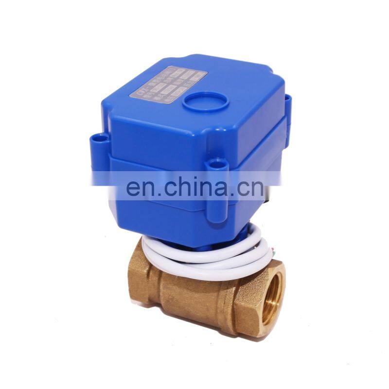 Fail safe Motorized brass ball valve with auto return from Chinese motorized ball valve supplier