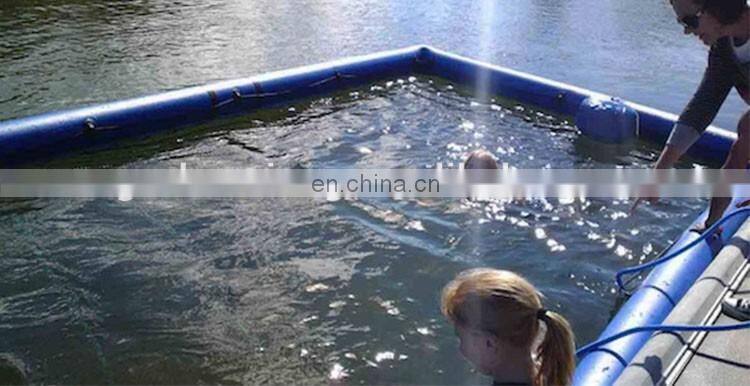 0.9mm PVC Tarpaulin Customized Inflatable Floating Swimming Pool With Net Boat Swimming Pool For Sale