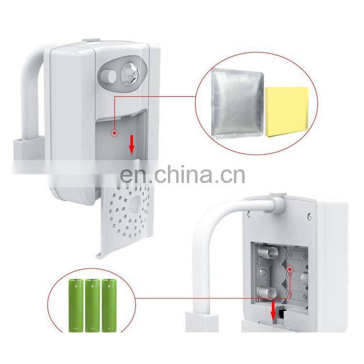 Motion Activated 16-Color Changing Battery Operated Waterproof UV sterilization led toilet night light motion sensor