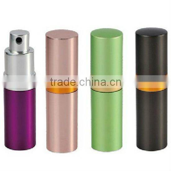 Aluminum perfume bottle with spray