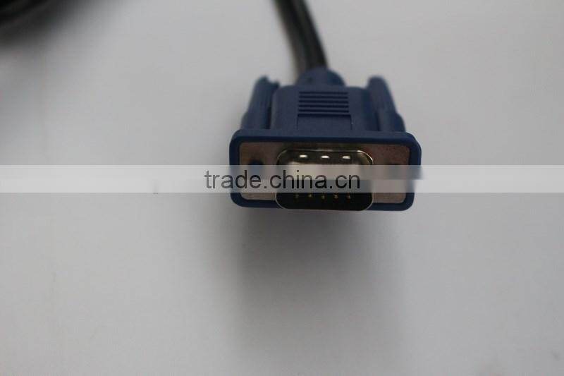 3m Nickel Plated HD15 pin 3+5 Male to Male super monitor vga cable