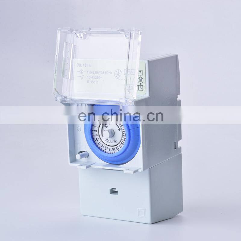 SUL181H Mechanical Timer 24 hours Time Switch Relay Electrical Din Rail Timer Switch, Time Delay Relay