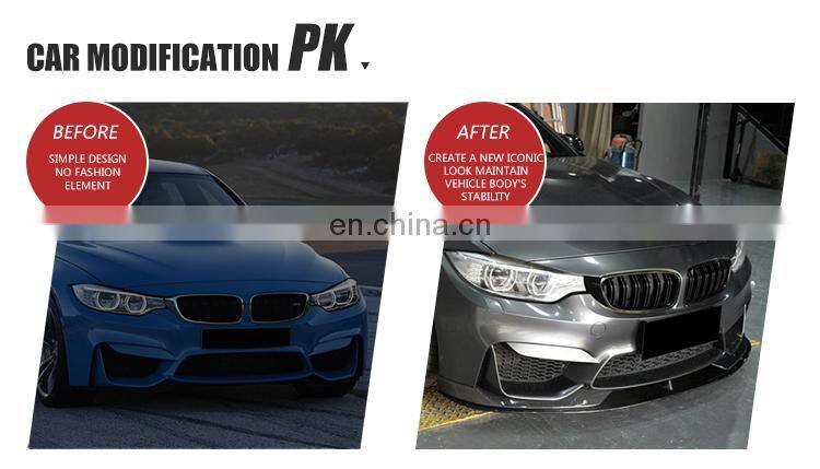 Carbon Fiber F8x M3 Car Front Bumper Lip for BMW F80 M3 F82 F83 M4 14-19 3PCS/SET